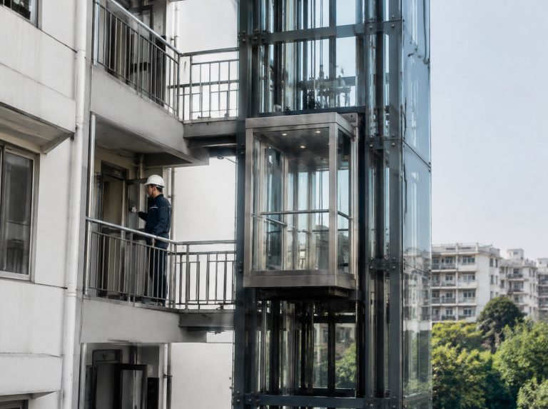 保定旧楼加建观光电梯